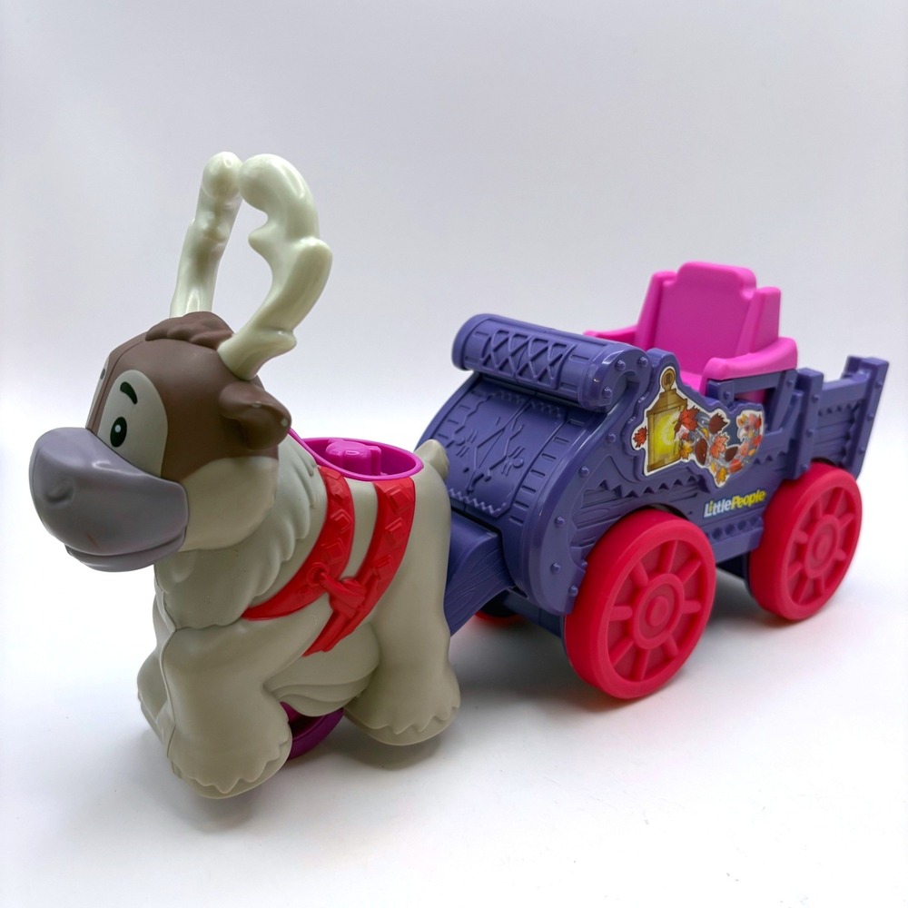 Fisher Price Little People Disney Frozen Sven Reindeer and Sleigh Toy Vehicle